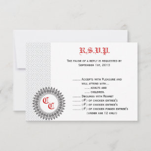 Tarjeta de respuesta 3.5 x 5 R.S.V.P Impresión for