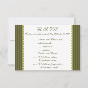 Tarjeta de respuesta 3.5 x 5 R.S.V.P Oliva Martini