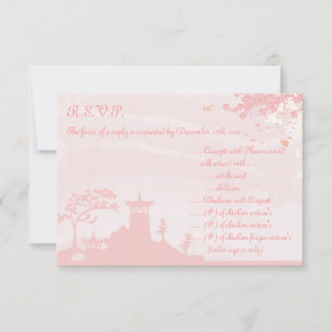 Tarjeta de respuesta 3.5 x 5 R.S.V.P Oriental Gard