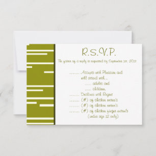 Tarjeta de respuesta 3.5 x 5 R.S.V.P Tiras de frut