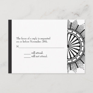 Tarjeta de respuesta 3.5x5 Art Deco