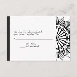 Tarjeta de respuesta 3.5x5 Art Deco