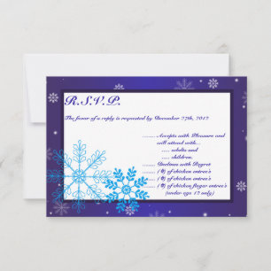 Tarjeta de respuesta 3.5x5 R.S.V.P Llave de nieve 
