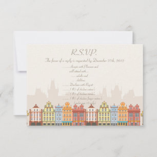 Tarjeta de respuesta 3.5x5 R.S.V.P Navidades del c