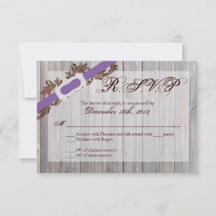 Tarjeta de respuesta 3x5 R.S.V.P Cinta de diamante