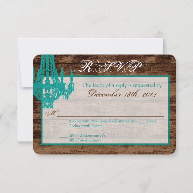 Tarjeta de respuesta 3x5 R.S.V.P Lámpara Rústica O (Anverso)