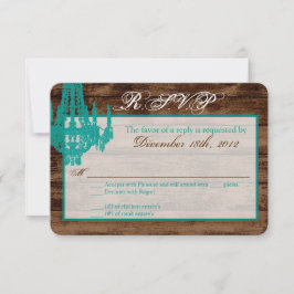 Tarjeta de respuesta 3x5 R.S.V.P Lámpara Rústica O