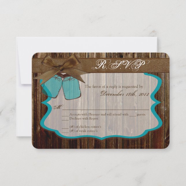 Tarjeta de respuesta 3x5 R.S.V.P Mason Jar inicia  (Anverso)