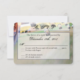 Tarjeta de respuesta 3x5 R.S.V.P Soporte de Velas