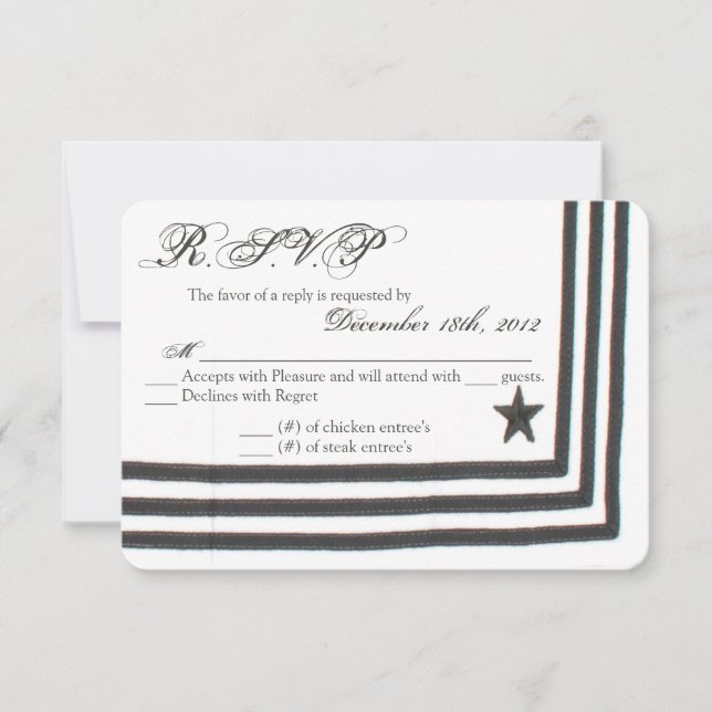 Tarjeta de respuesta 3x5 R.S.V.P Vestido de verano (Anverso)