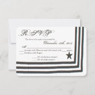 Tarjeta de respuesta 3x5 R.S.V.P Vestido de verano