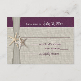 Tarjeta de respuesta a eggplant de Beach Amore