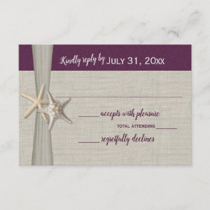 Tarjeta de respuesta a eggplant de Beach Amore