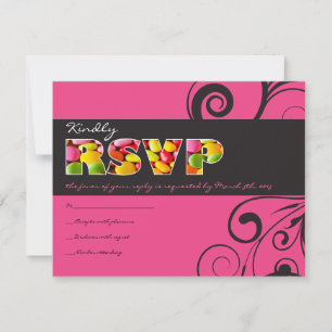 Tarjeta de respuesta a invitación de Bat Mitzvah,