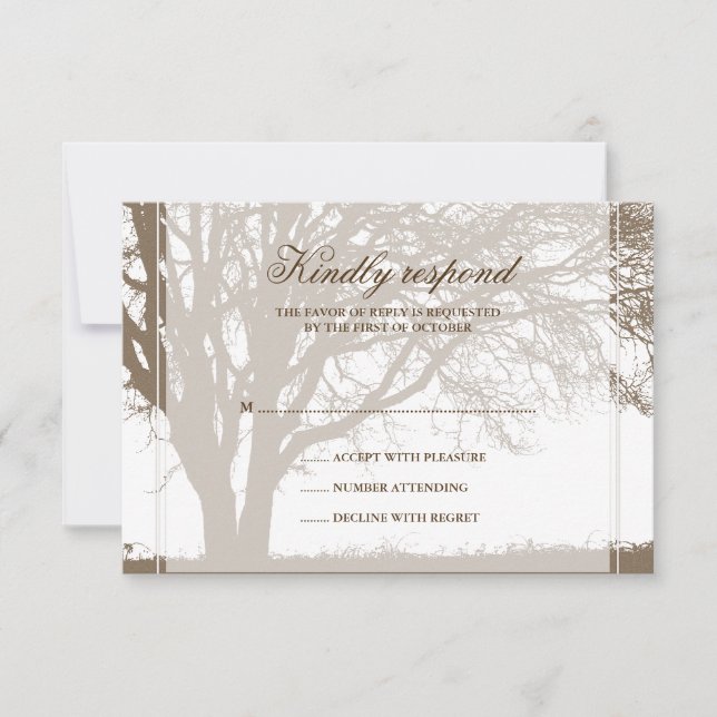 Tarjeta de respuesta a la boda de la caída del rob (Anverso)
