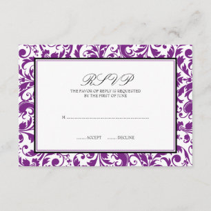 Tarjeta de respuesta a la boda de la maldición mor