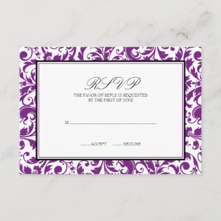 Tarjeta de respuesta a la boda de la maldición mor