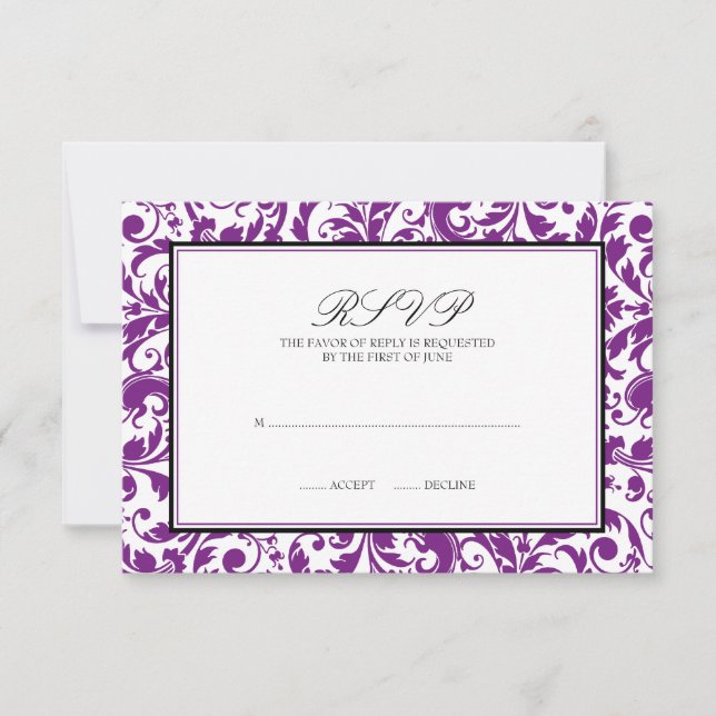 Tarjeta de respuesta a la boda de la maldición mor (Anverso)