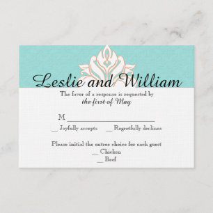Tarjeta de respuesta a la boda de Robin Egg Blue N