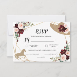 Tarjeta de respuesta a la ducha de novia Derby Car