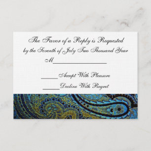 Tarjeta de respuesta a la invitación de boda india