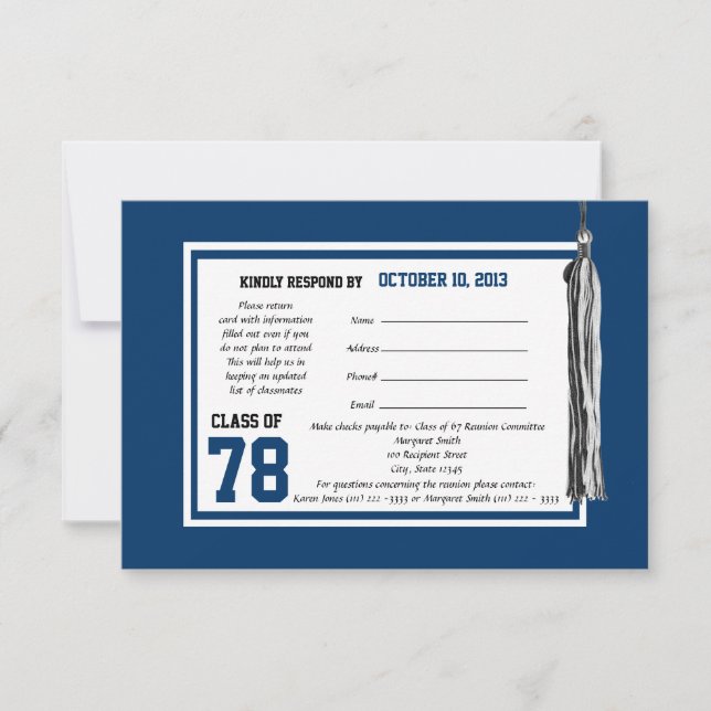 Tarjeta de respuesta a la reunión de clase (Anverso)