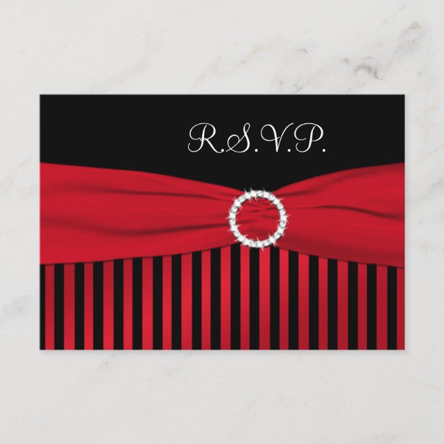 Tarjeta de respuesta a rayas negras y rojas (Anverso)