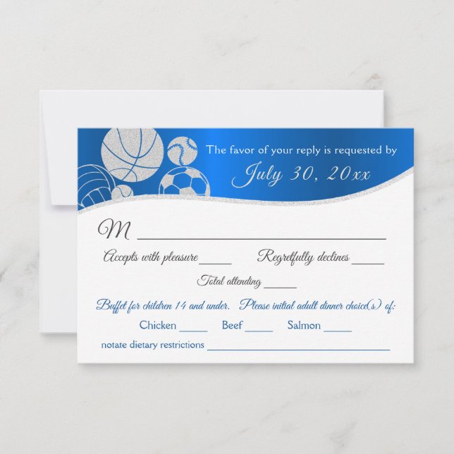 Tarjeta de respuesta a temas deportivos con opción (Anverso)