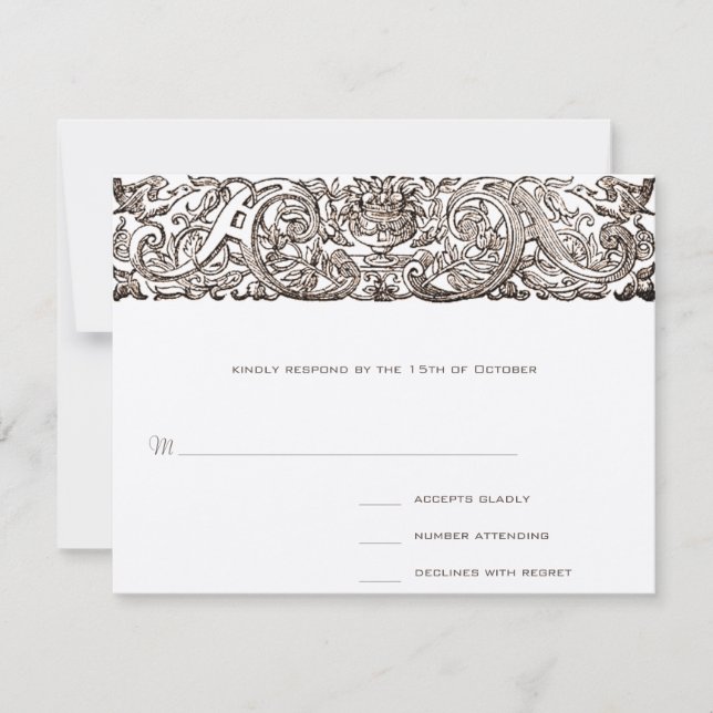 Tarjeta de respuesta al desfile de pavos reales Ar (Anverso)