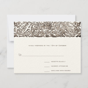 Tarjeta de respuesta al desfile de pavos reales Ar