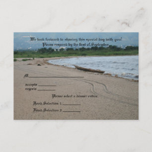 Tarjeta de respuesta al tema de la playa - Paisaje
