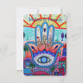 Tarjeta de respuesta al tema del bar Bat B'nai B'n