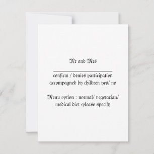 tarjeta de respuesta amaryllis boda Rojo