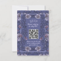 Tarjeta de respuesta - Art Nouveau floral