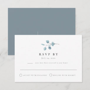 Tarjeta de respuesta ARYA Rustic Eucalyptus Greene