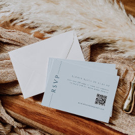 Tarjeta De Respuesta Azul Claro Moderno Con Código