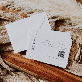 Tarjeta De Respuesta Azul Oscuro Moderno Con Códig