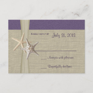Tarjeta de respuesta Beach Amore Purple