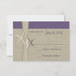 Tarjeta de respuesta Beach Amore Purple