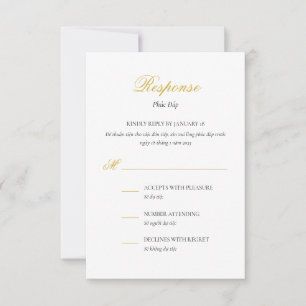 Tarjeta de respuesta bilingüe vietnamita en escrit