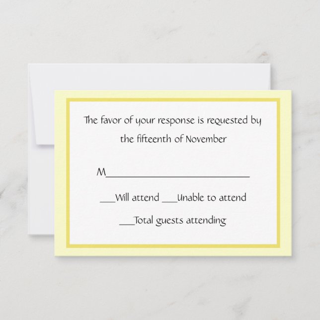 Tarjeta de respuesta blanca y amarilla para todos  (Anverso)