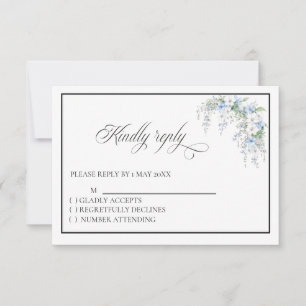 tarjeta de respuesta Blue Morning Glory