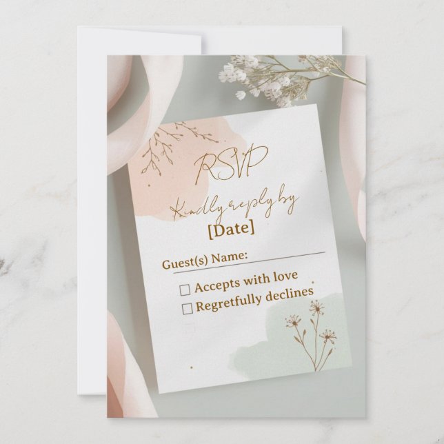 Tarjeta de respuesta – Blush & Breeze Romántica Mo (Anverso)