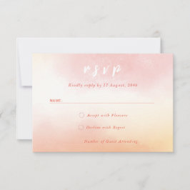 Tarjeta de respuesta Boda coloreada romántica