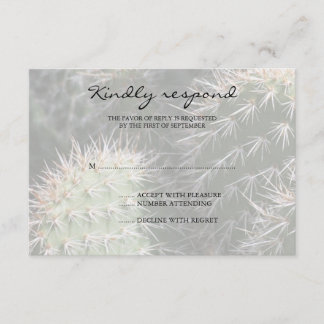 Tarjeta de respuesta Boda de Cactus