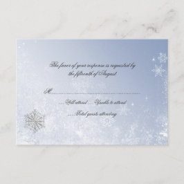 Tarjeta de respuesta Boda de copo de nieve de invi