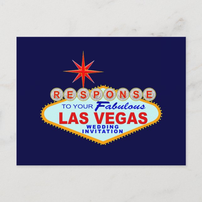 Tarjeta de respuesta Boda de Las Vegas (Tarjeta de (Anverso)