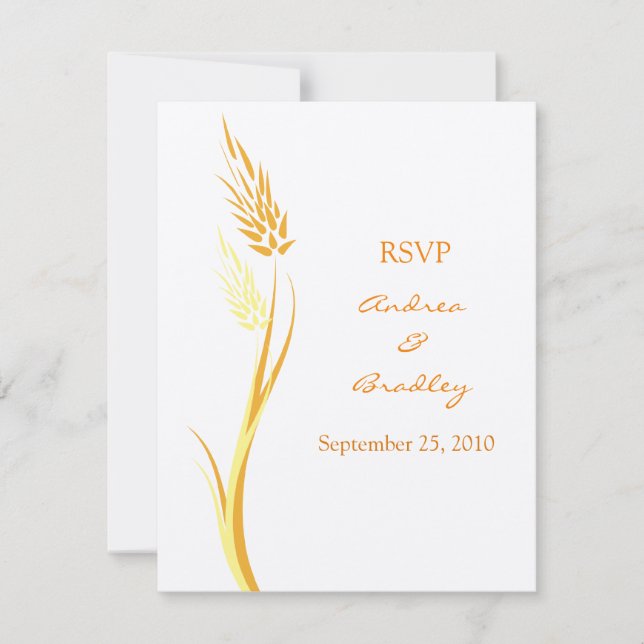 Tarjeta de respuesta Boda de otoño de personalizab (Anverso)