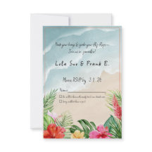 Tarjeta de respuesta Boda de Paradise Blooms