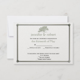 Tarjeta de respuesta Boda de plantación de roble